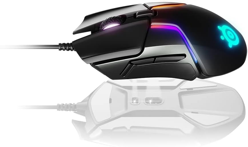 SteelSeries Rival 5 — gamingmuis — FPS, MOBA, MMO, Battle Royale — 18.000 CPI TrueMove Air optische sensor — 9 programmeerbare knoppen — 85 g competitief gewicht, zwart