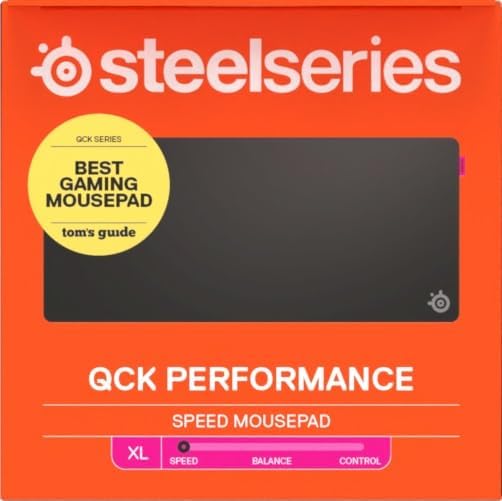 SteelSeries QcK XL Performance Speed-gamingmuismat - Voor soepele muisbewegingen - Gestikte rand met laag profiel - Slipvaste neopreen rubberen onderzijde - 900x400 mm - FPS, MOBA's, RTS, MMO