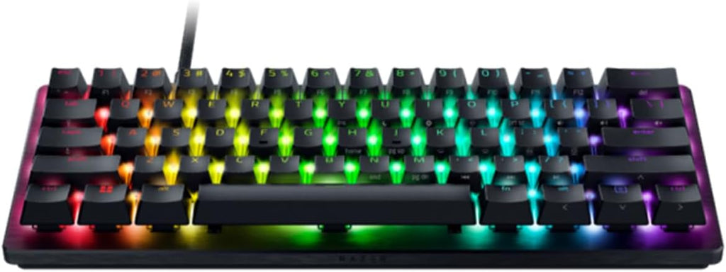 Razer Huntsman Mini (Rode Schakelaar) - Compact 60% gaming toetsenbord (Lineaire Optische Schakelaars, Doubleshot PBT toetskappen, Afneembare USB-C kabel) QWERTY US layout | Zwart