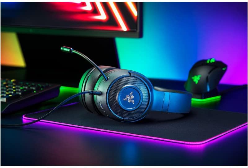 Razer Kraken V4 - Draadloze Gaming Headset (3 Modes Connectiviteit, TriForce 40mm Drivers, 9-Zone RGB Earcup Verlichting, Mix & Volume aanpassingen, THX Spatial Audio) Zwart