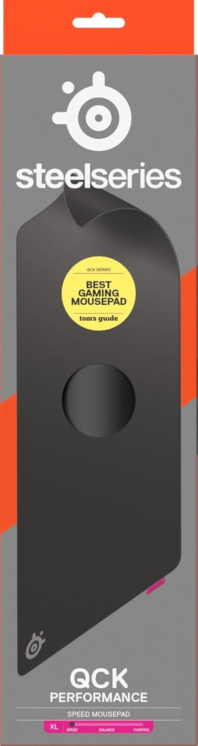 SteelSeries QcK XL Performance Speed-gamingmuismat - Voor soepele muisbewegingen - Gestikte rand met laag profiel - Slipvaste neopreen rubberen onderzijde - 900x400 mm - FPS, MOBA's, RTS, MMO