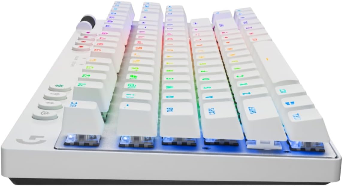 Logitech G PRO Mechanisch gamingtoetsenbord, uiterst draagbaar ontwerp zonder numpad, afneembare micro-USB-kabel, verlichte toetsen met LIGHTSYNC RGB met 16,8M kleuren, QWERTY US INTL, PC/Mac - Zwart