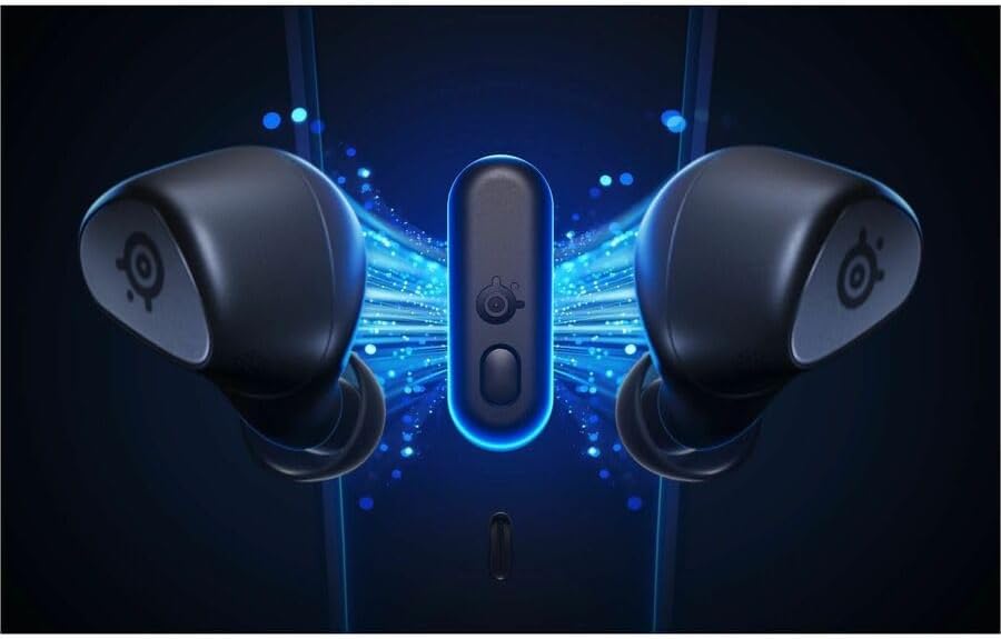 SteelSeries Arctis GameBuds™ voor Xbox - Draadloze gamingoordopjes - 2,4-GHz + BT5.3 - ANC/Transparency-modus - IP55-waterbestendigheid - 40 uur accuduur - Draadloos opladen - Xbox,PS5,pc,mobiel-Zwart