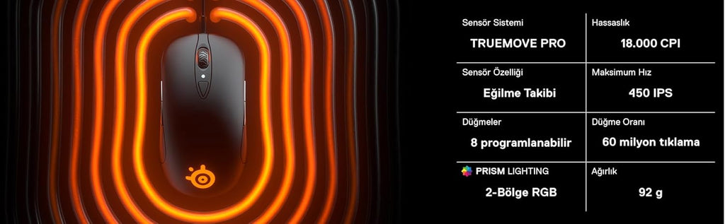 SteelSeries Rival 5 — gamingmuis — FPS, MOBA, MMO, Battle Royale — 18.000 CPI TrueMove Air optische sensor — 9 programmeerbare knoppen — 85 g competitief gewicht, zwart
