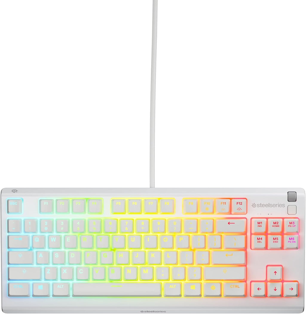 SteelSeries Apex 3 TKL - RGB-gamingtoetsenbord - Compact TKL-toetsenbord voor e-sports - 8-zone RGB-verlichting - Engels QWERTY Layout