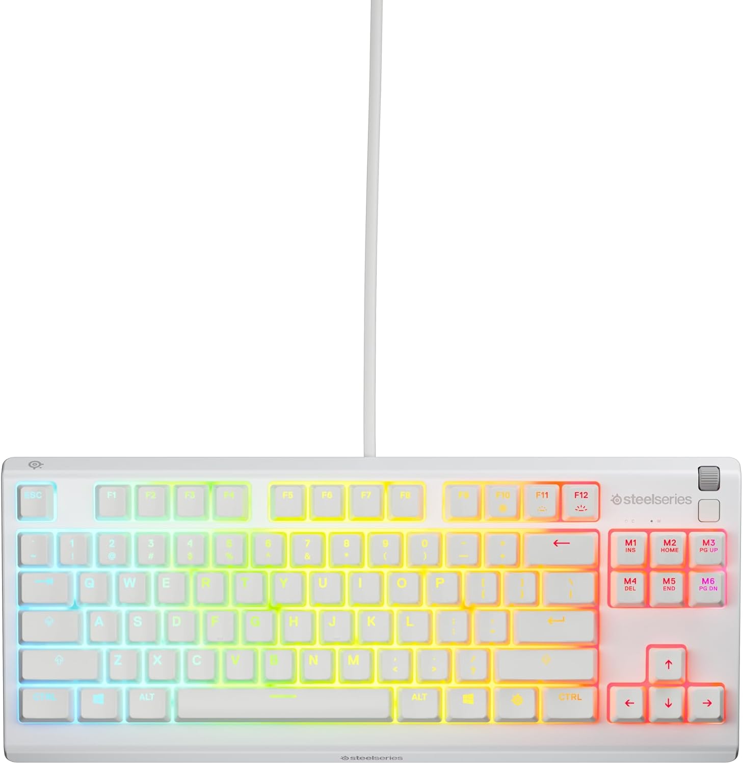 SteelSeries Apex 3 TKL - RGB-gamingtoetsenbord - Compact TKL-toetsenbord voor e-sports - 8-zone RGB-verlichting - Engels QWERTY Layout