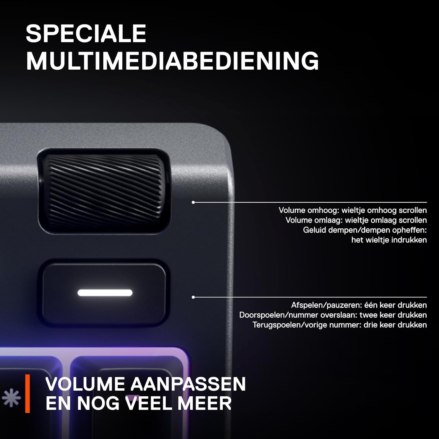 SteelSeries Apex 3 TKL - RGB-gamingtoetsenbord - Compact TKL-toetsenbord voor e-sports - 8-zone RGB-verlichting - Engels QWERTY Layout