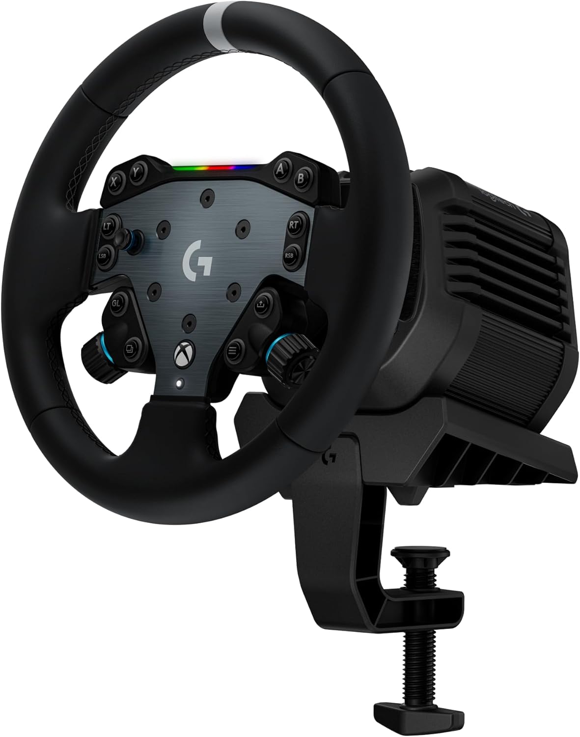 Logitech G G923-racestuur en -pedalen, TRUEFORCE tot een force feedback van 1000 Hz, responsief rijden, startregeling voor dubbele koppeling, stuurhoes van echt, voor PS5, PS4, pc, Mac - Zwart