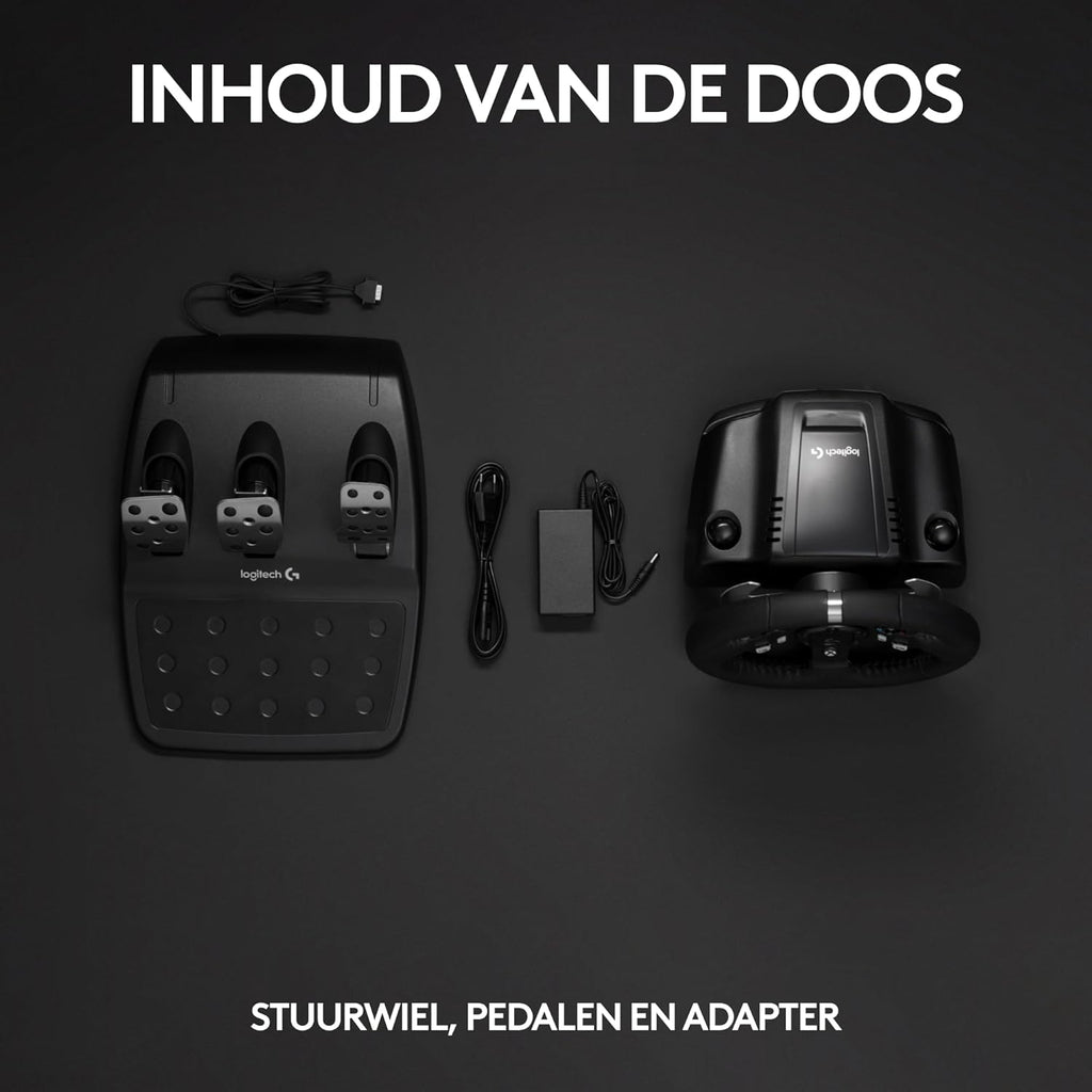 Logitech G G29 SE Driving Force-racestuur en -pedalen, forcefeedback, echt leer + Logitech G Driving Force-versnellingspook - Voor PS5, PS4 en pc, Mac - Black