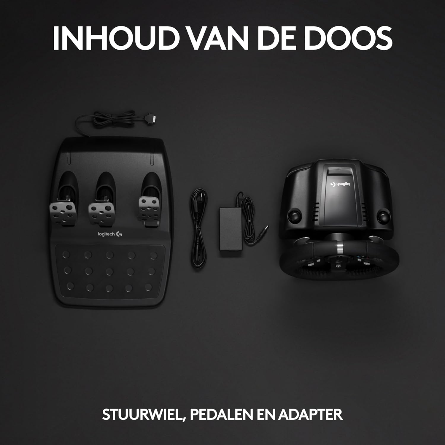 Logitech G G29 SE Driving Force-racestuur en -pedalen, forcefeedback, echt leer + Logitech G Driving Force-versnellingspook - Voor PS5, PS4 en pc, Mac - Black