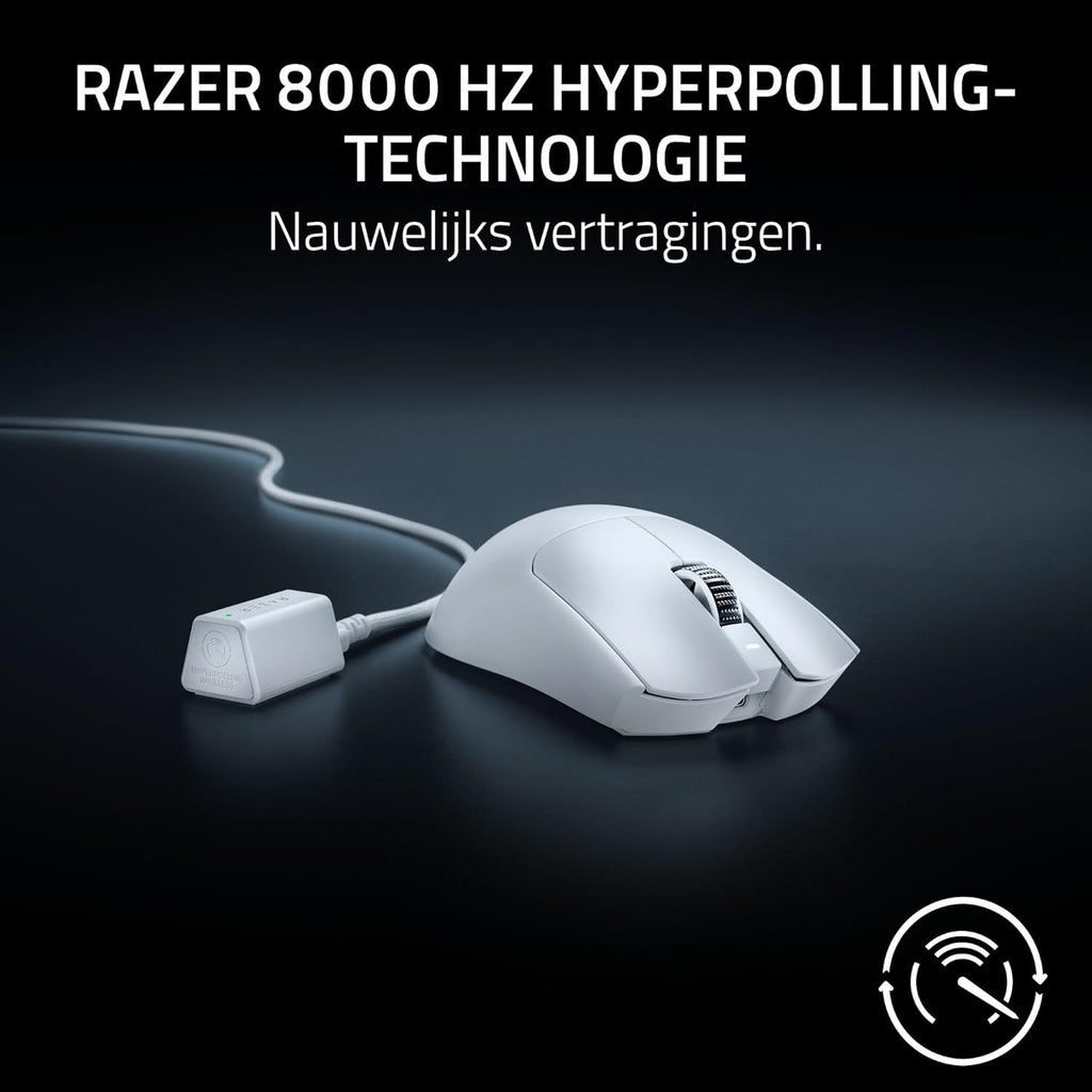 Razer Viper V3 Pro - Ultralichte draadloze Esports Gaming-muis (8K Hz HyperPolling, lichtgewicht van 54 gram, Focus Pro Sensor 35K DPI, draadloze HyperSpeed, batterijlevensduur van 95 uur) Zwart