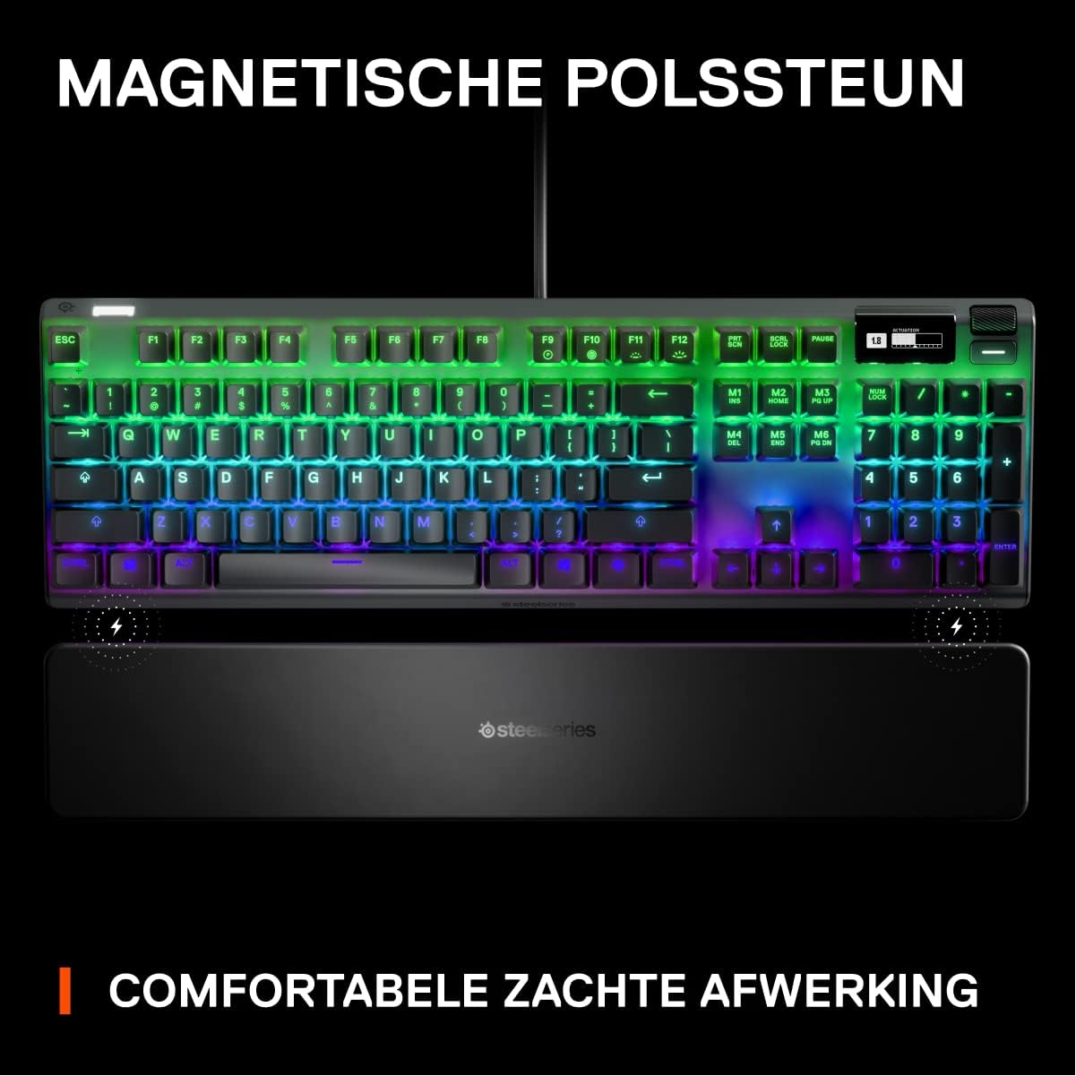 SteelSeries Apex Pro Mini Gen 3 OmniPoint 3.0 HyperMagnetic-schakelaars - Verstelbare activering - Rapid Trigger - Presets voor games - Protection Mode - Rapid Tap/SOCD - RGB - PBT-keycaps - UK QWERTY
