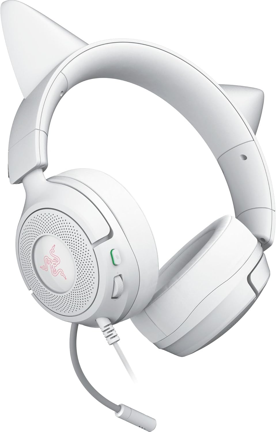 Razer Kraken Kitty V3 X - Bedrade Kitty-headset voor gaming - Iconische Kitty-oren - 270 g lichtgewicht - HyperClear cardioïde microfoon - TriForce 40 mm drivers - 3,5mm aansluiting | Wit