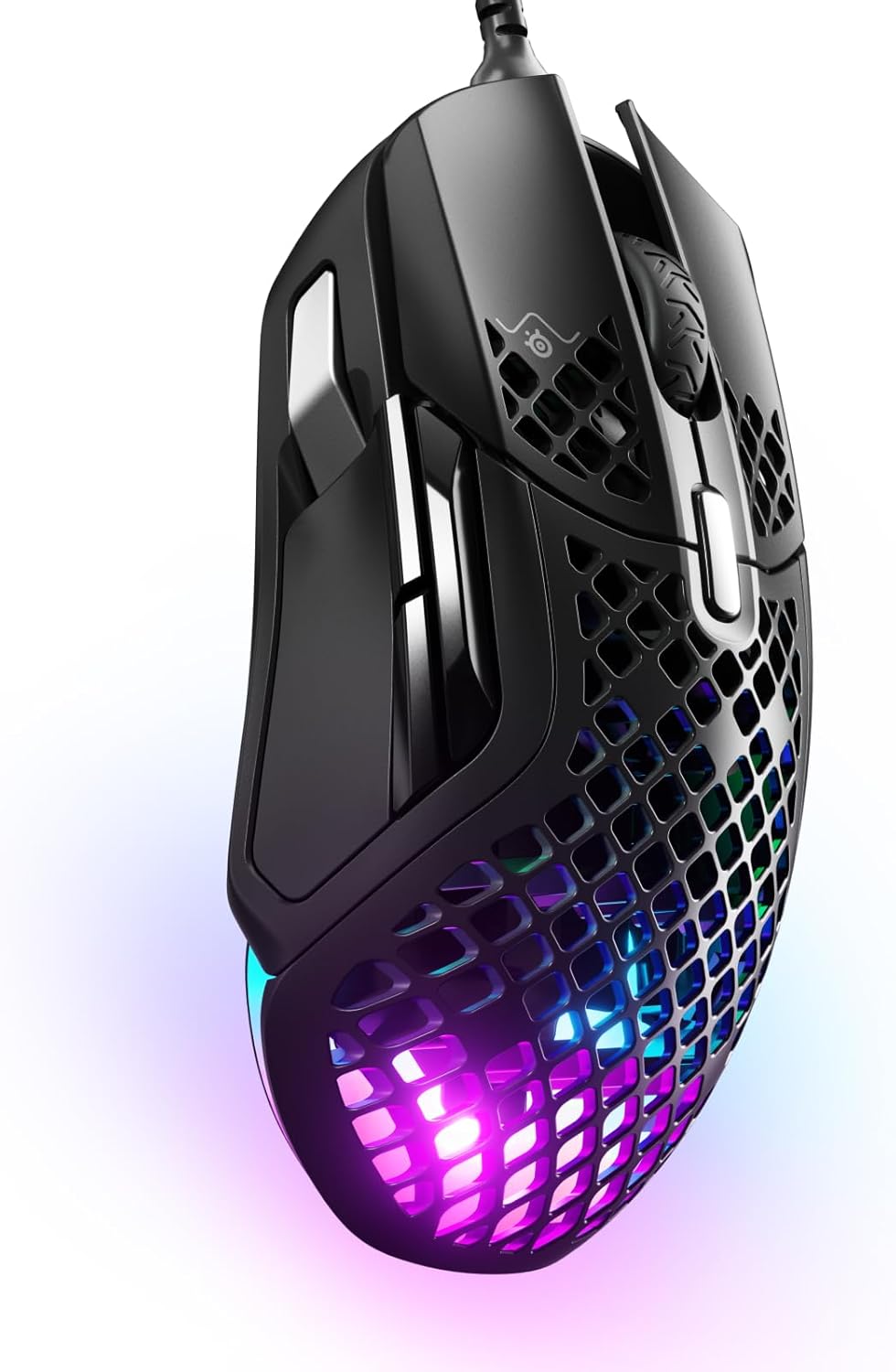 SteelSeries Aerox 3 - Geperforeerde RGB-gamingmuis - Ultralicht waterbestendig ontwerp - 8,500 DPI TrueMove Core optische sensor - Snow