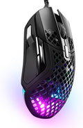 SteelSeries Aerox 3 - Geperforeerde RGB-gamingmuis - Ultralicht waterbestendig ontwerp - 8,500 DPI TrueMove Core optische sensor - Snow