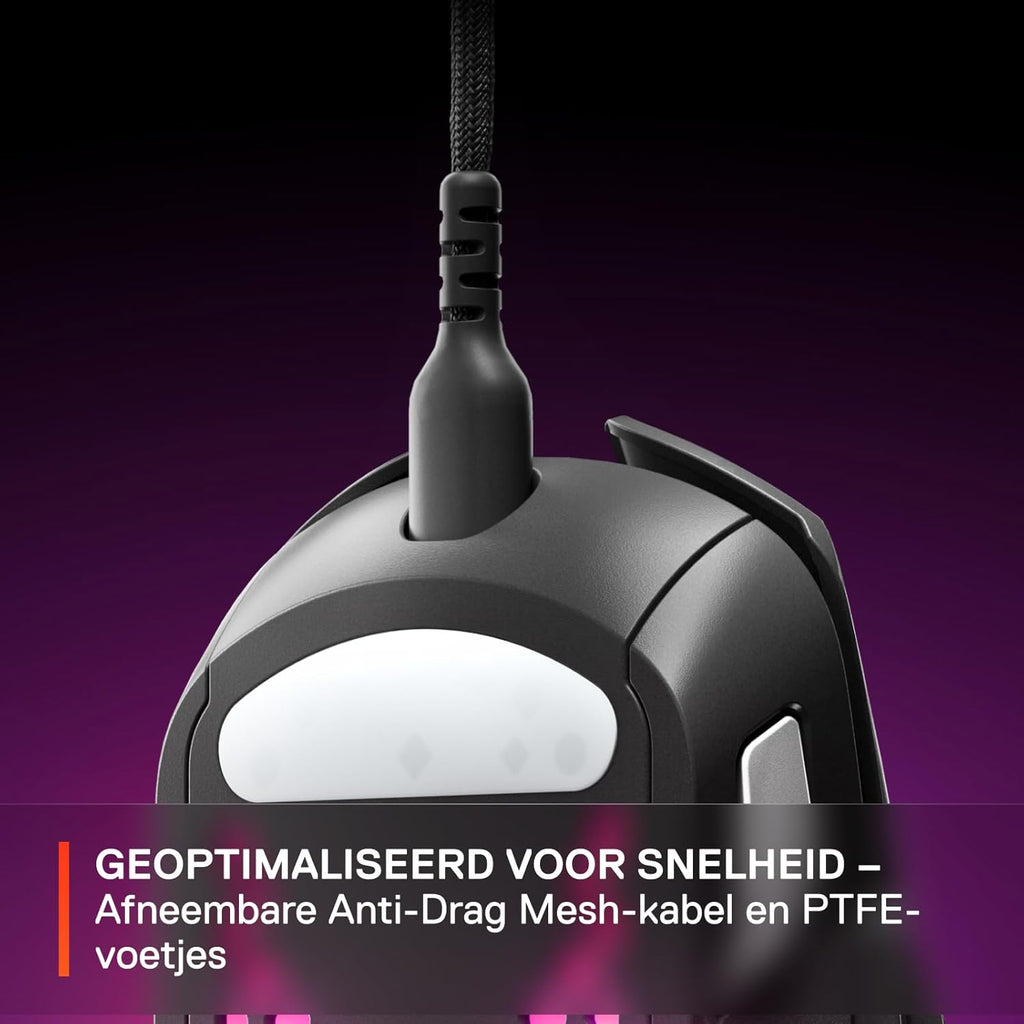 SteelSeries Aerox 3 - Geperforeerde RGB-gamingmuis - Ultralicht waterbestendig ontwerp - 8,500 DPI TrueMove Core optische sensor - Snow