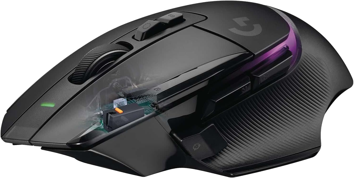 Logitech G502 X Bedrade Gamingmuis - LIGHTFORCE hybride, optisch-mechanische, primaire schakelaars, HERO 25K gaming sensor, voor PC - MacOS/Windows - Zwart