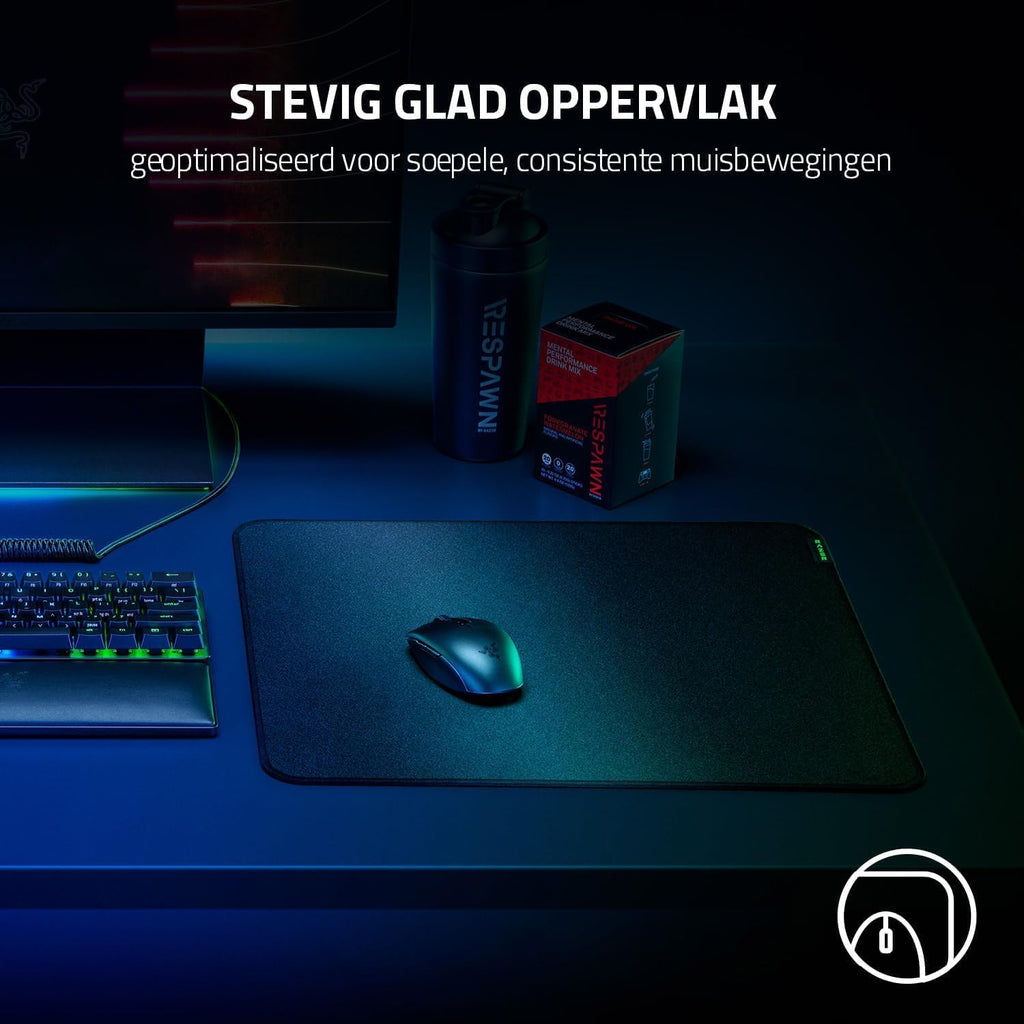 Razer Strider Chroma - Hybride muismat (19 Razer Chroma RGB verlichtingszones, vergroot formaat, anti-slip basis, water- en vervormingsbestendig) L | Zwart