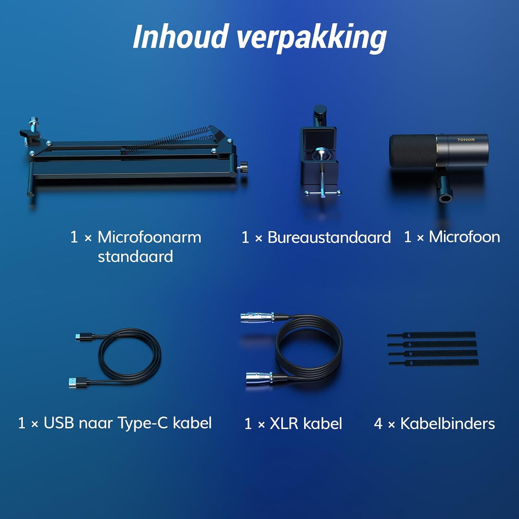 TONOR USB/XLR Microfoon,