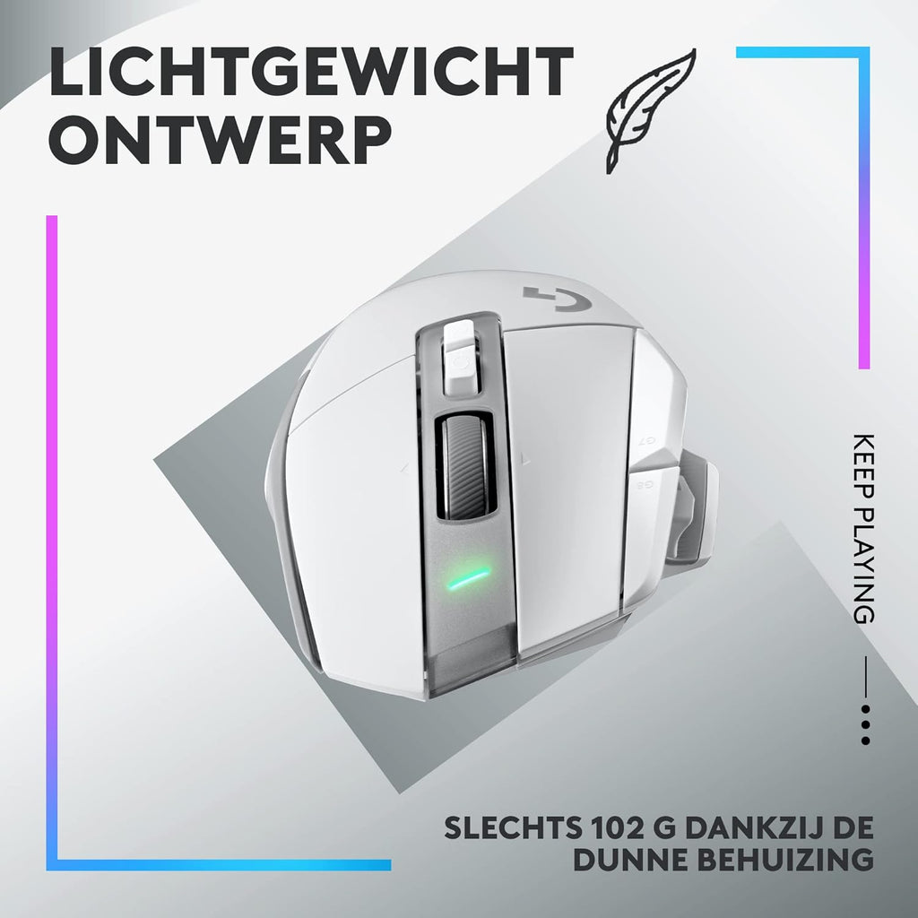 Logitech G502 X Bedrade Gamingmuis - LIGHTFORCE hybride, optisch-mechanische, primaire schakelaars, HERO 25K gaming sensor, voor PC - MacOS/Windows - Zwart