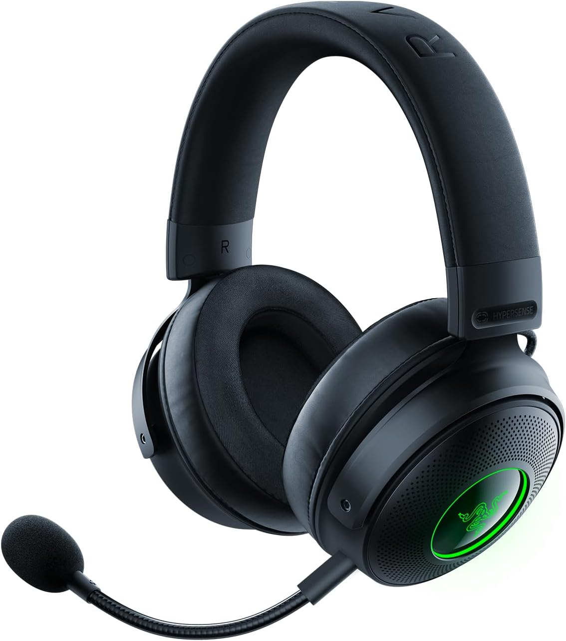 Razer Kraken V4 - Draadloze Gaming Headset (3 Modes Connectiviteit, TriForce 40mm Drivers, 9-Zone RGB Earcup Verlichting, Mix & Volume aanpassingen, THX Spatial Audio) Zwart