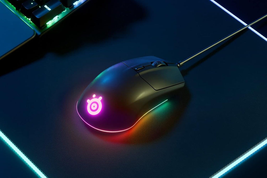 SteelSeries Rival 5 — gamingmuis — FPS, MOBA, MMO, Battle Royale — 18.000 CPI TrueMove Air optische sensor — 9 programmeerbare knoppen — 85 g competitief gewicht, zwart