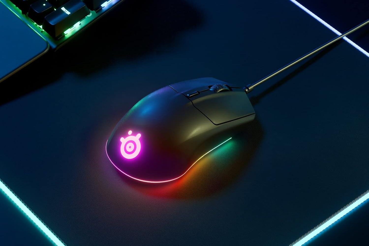 SteelSeries Rival 5 — gamingmuis — FPS, MOBA, MMO, Battle Royale — 18.000 CPI TrueMove Air optische sensor — 9 programmeerbare knoppen — 85 g competitief gewicht, zwart