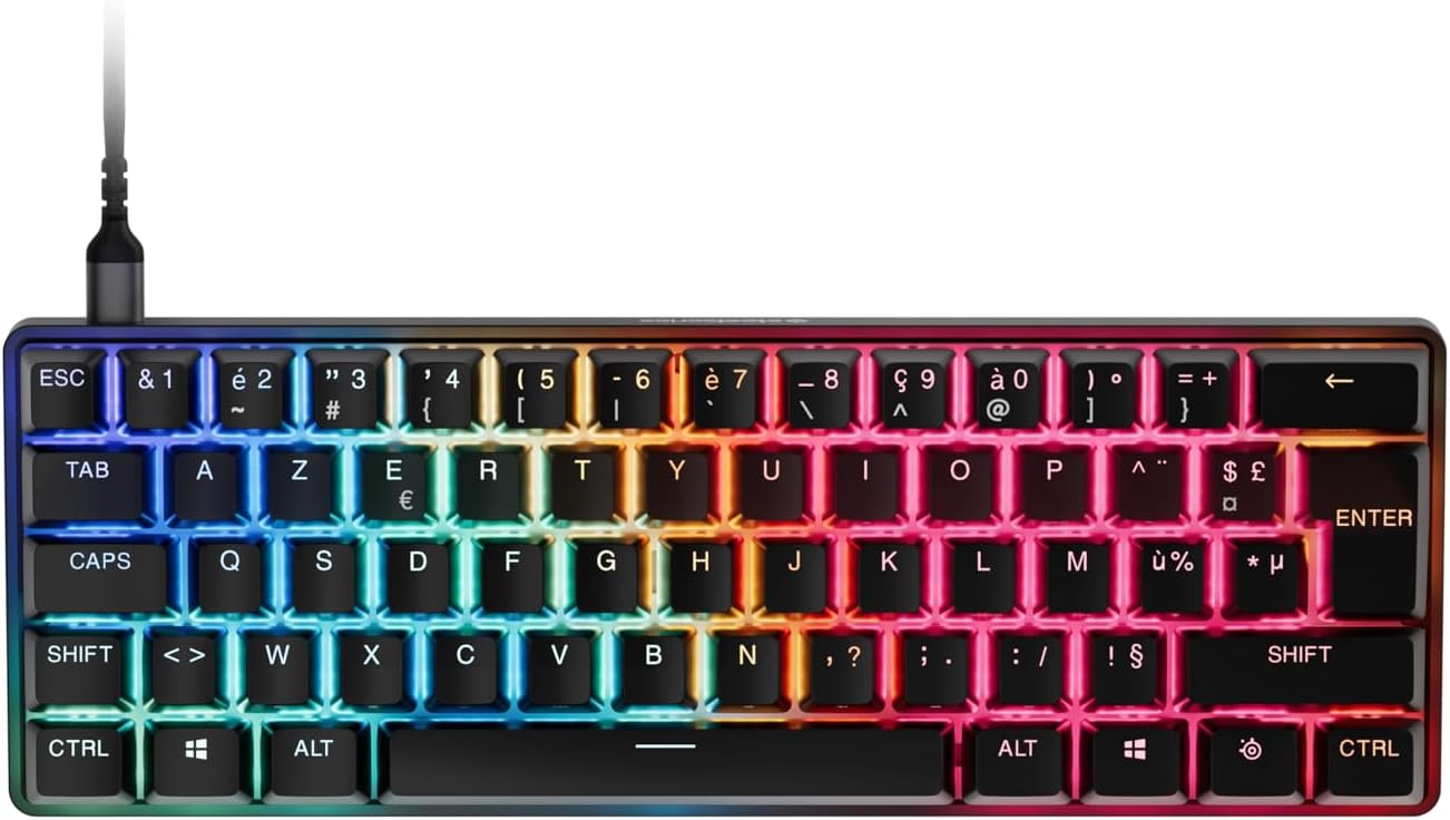 SteelSeries Apex Pro Mini Gen 3 OmniPoint 3.0 HyperMagnetic-schakelaars - Verstelbare activering - Rapid Trigger - Presets voor games - Protection Mode - Rapid Tap/SOCD - RGB - PBT-keycaps - UK QWERTY