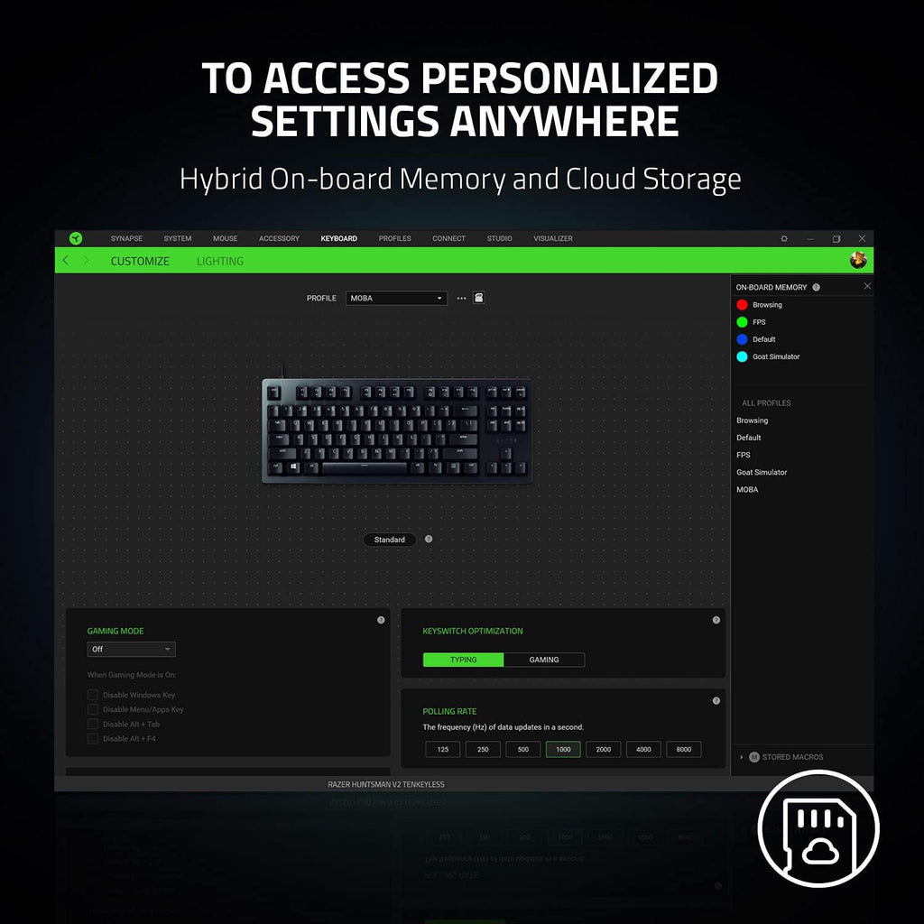 Razer Huntsman Mini (Rode Schakelaar) - Compact 60% gaming toetsenbord (Lineaire Optische Schakelaars, Doubleshot PBT toetskappen, Afneembare USB-C kabel) QWERTY US layout | Zwart