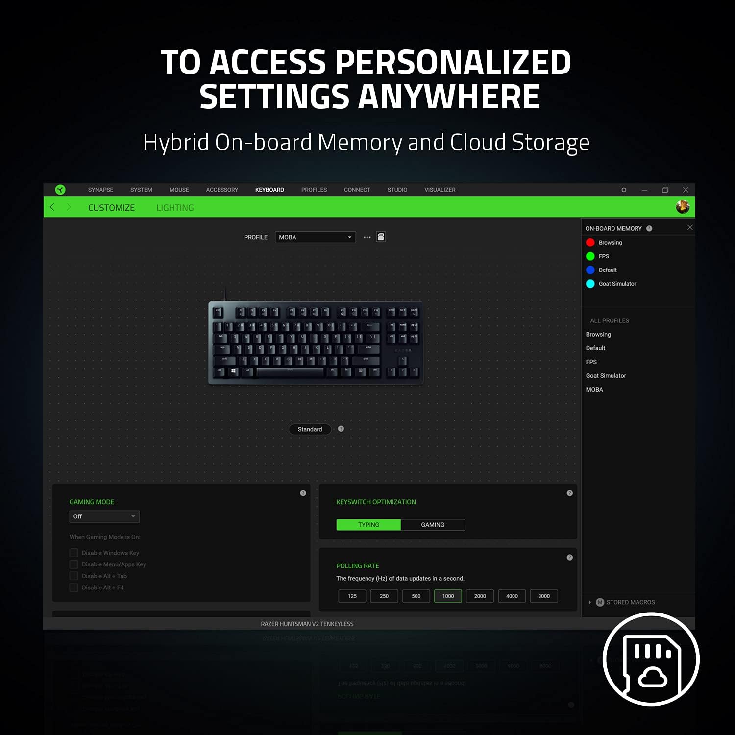Razer Huntsman Mini (Rode Schakelaar) - Compact 60% gaming toetsenbord (Lineaire Optische Schakelaars, Doubleshot PBT toetskappen, Afneembare USB-C kabel) QWERTY US layout | Zwart