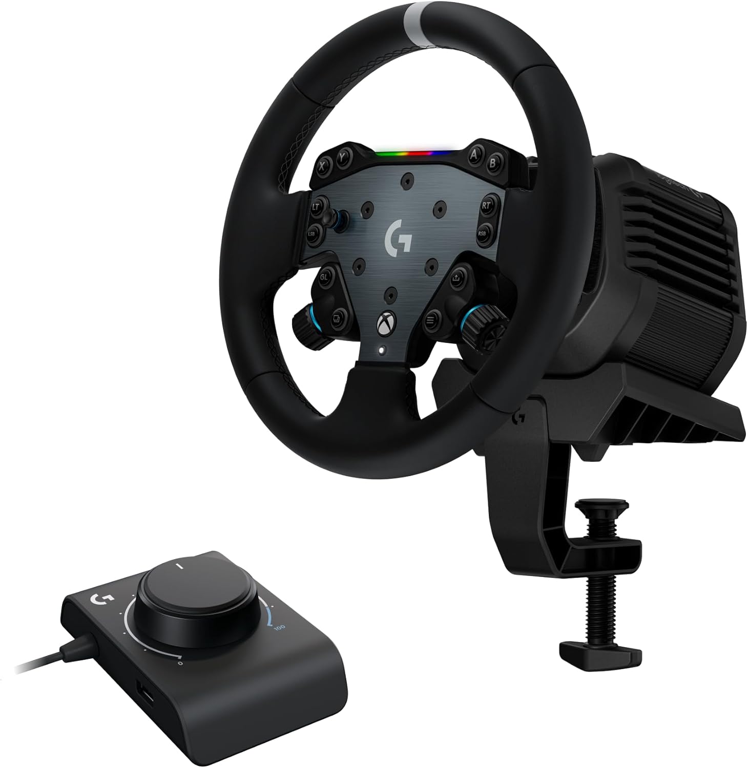 Logitech G G923-racestuur en -pedalen, TRUEFORCE tot een force feedback van 1000 Hz, responsief rijden, startregeling voor dubbele koppeling, stuurhoes van echt, voor PS5, PS4, pc, Mac - Zwart