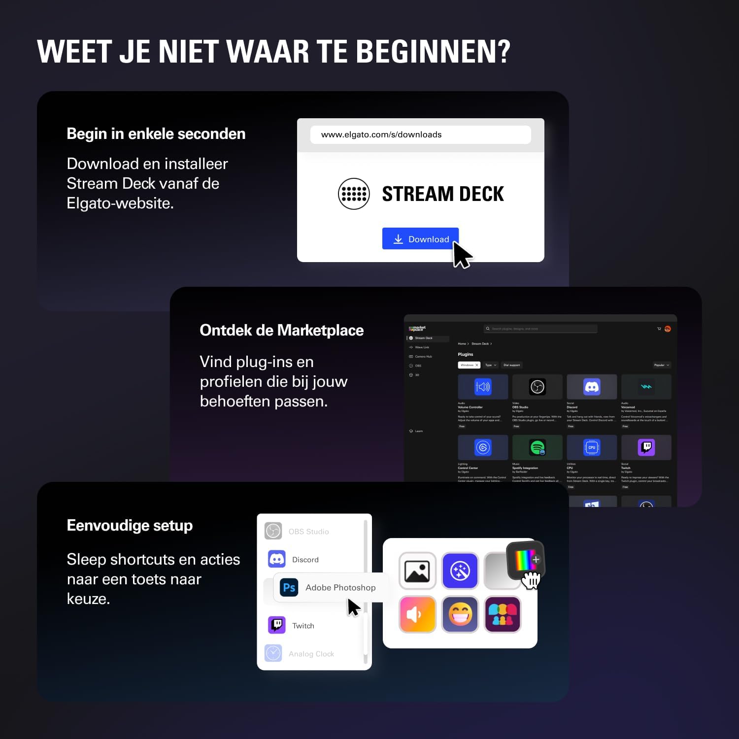 Elgato Stream Deck MK.2 – Studiocontroller, 15 macrotoetsen, start acties in apps en software zoals OBS, Twitch, YouTube en meer, werkt met Mac en pc