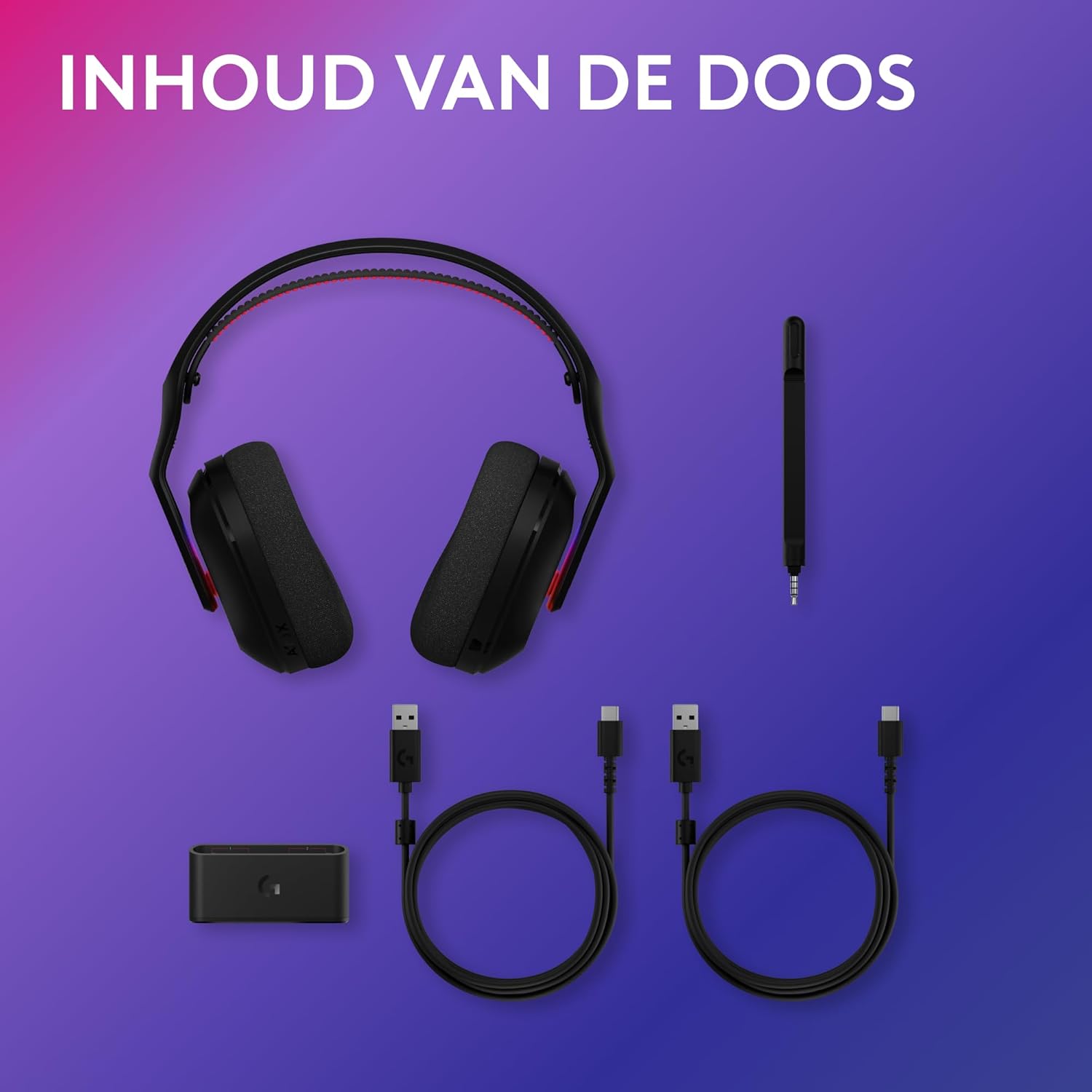 Logitech G Astro A50 X LIGHTSPEED trådlöst spelheadset + batteriladdare, PRO-G GRAPHENE, PLAYSYNC för Xbox Series X|S + PS5 + PC/Mac, Nintendo Switch 2, Bluetooth, HDMI 2.1 Passthru - Vit