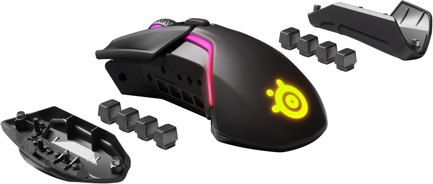 SteelSeries Rival 5 — gamingmuis — FPS, MOBA, MMO, Battle Royale — 18.000 CPI TrueMove Air optische sensor — 9 programmeerbare knoppen — 85 g competitief gewicht, zwart