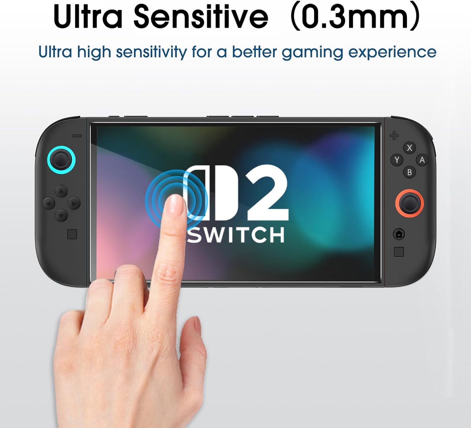 amFilm OneTouch Glass Screen Protector Ontworpen voor Nintendo Switch 2 Model 2025 - Met Auto Alignment Kit, Bubble Free [2-Pack]
