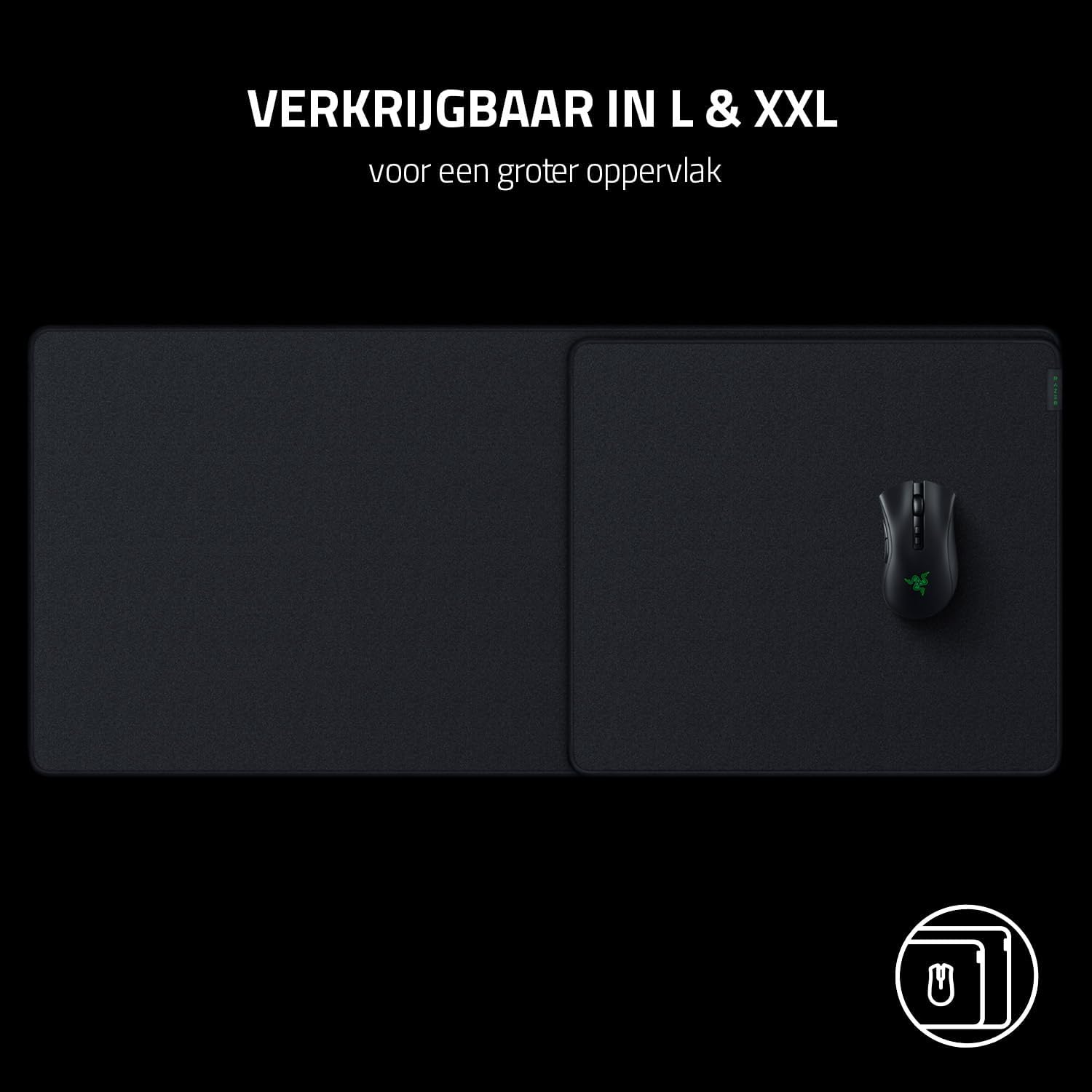 Razer Strider Chroma - Hybride muismat (19 Razer Chroma RGB verlichtingszones, vergroot formaat, anti-slip basis, water- en vervormingsbestendig) L | Zwart