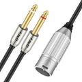 J&D Dual 1/4" naar XLR, Mannelijk naar Dubbel 6,35 mm TS