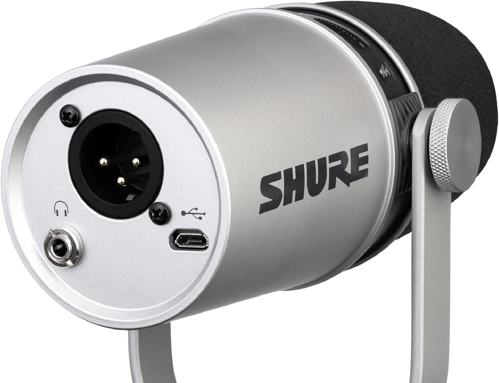 Shure MV7i Slimme Podcast Microfoon + Ingebouwde Audio Interface