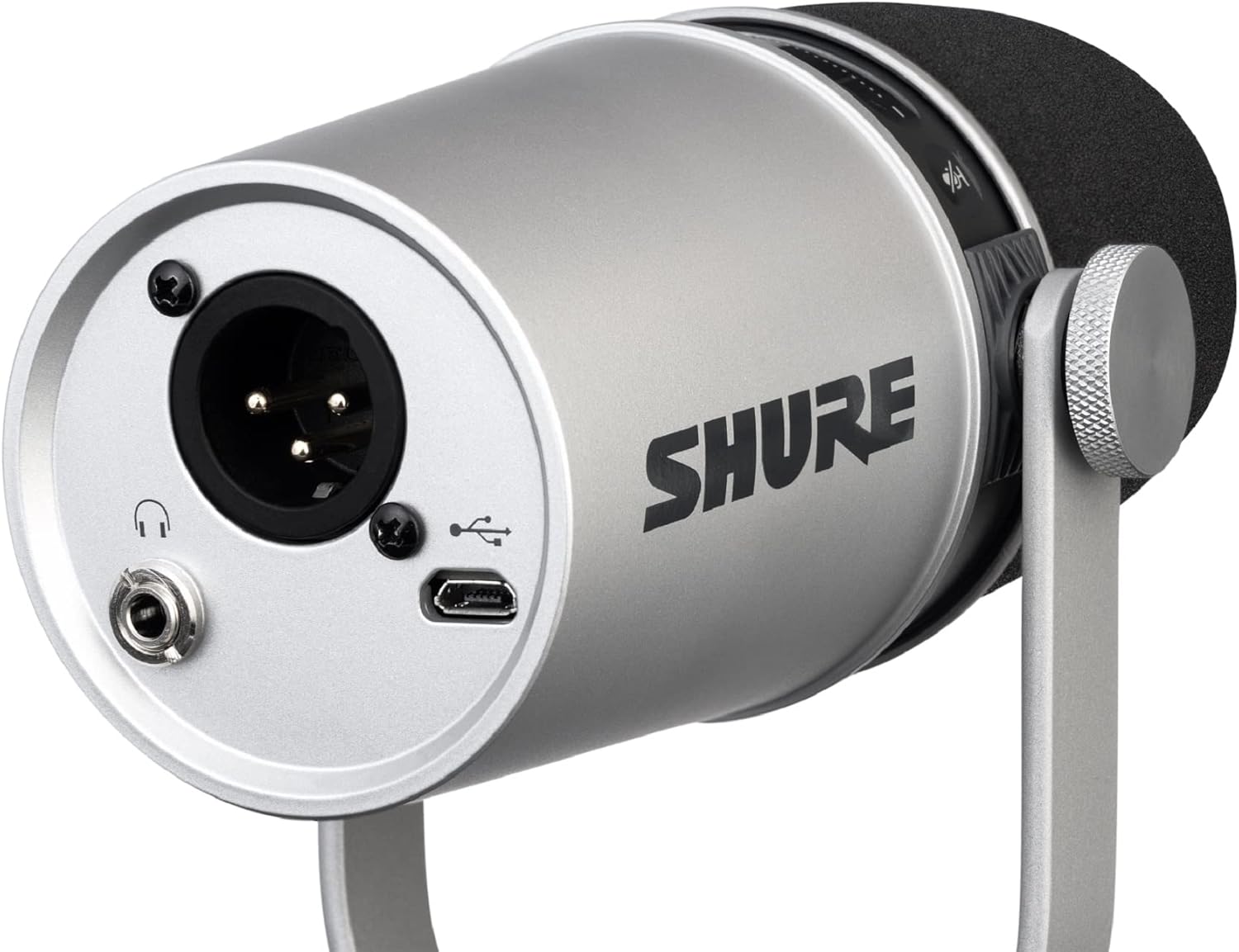 Shure MV7i Slimme Podcast Microfoon + Ingebouwde Audio Interface