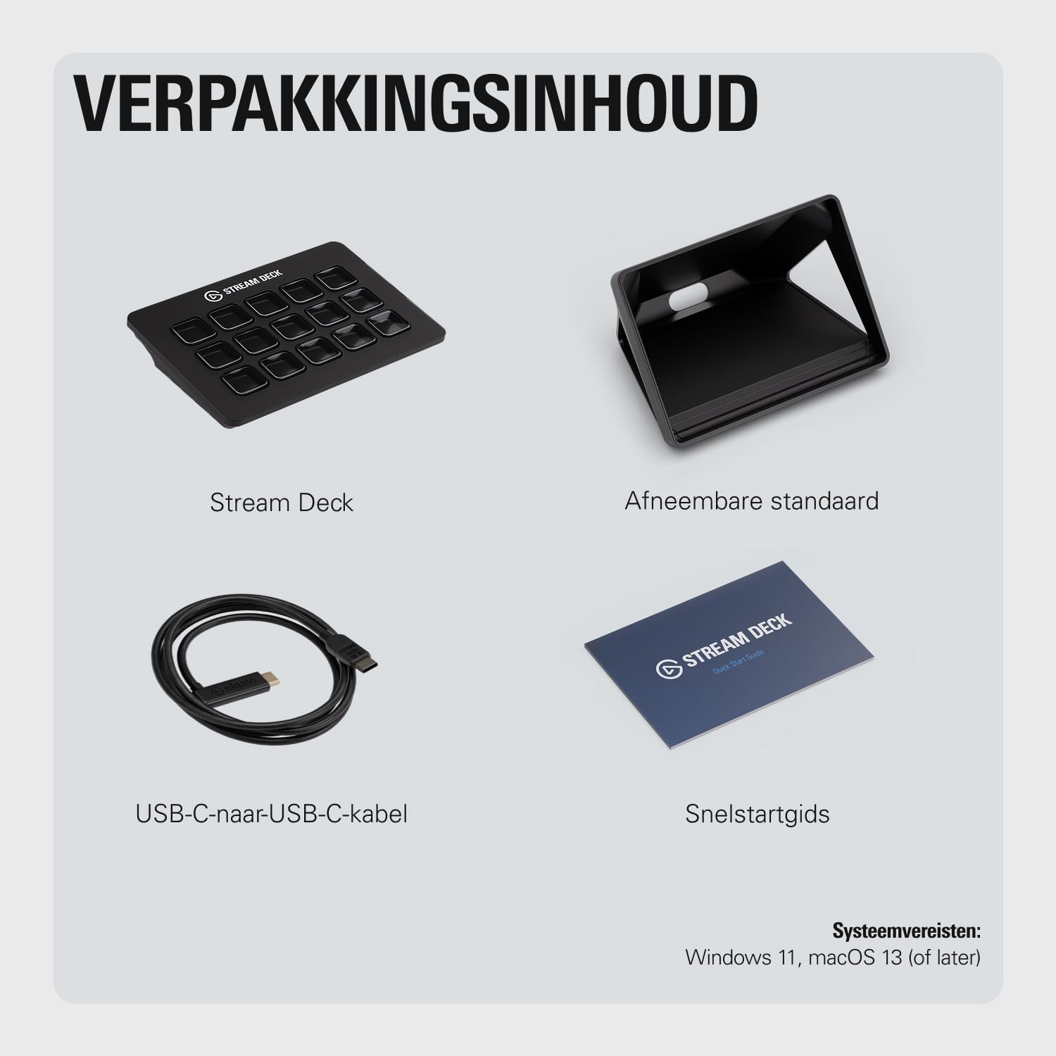 Elgato Stream Deck MK.2 – Studiocontroller, 15 macrotoetsen, start acties in apps en software zoals OBS, Twitch, YouTube en meer, werkt met Mac en pc