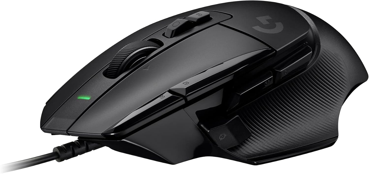 Logitech G502 X Bedrade Gamingmuis - LIGHTFORCE hybride, optisch-mechanische, primaire schakelaars, HERO 25K gaming sensor, voor PC - MacOS/Windows - Zwart