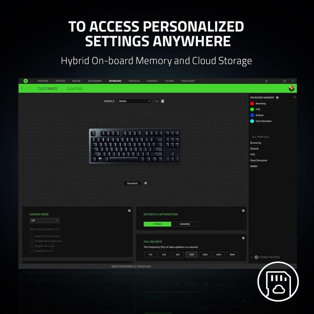 Razer Huntsman Mini (Rode Schakelaar) - Compact 60% gaming toetsenbord (Lineaire Optische Schakelaars, Doubleshot PBT toetskappen, Afneembare USB-C kabel) QWERTY US layout | Zwart