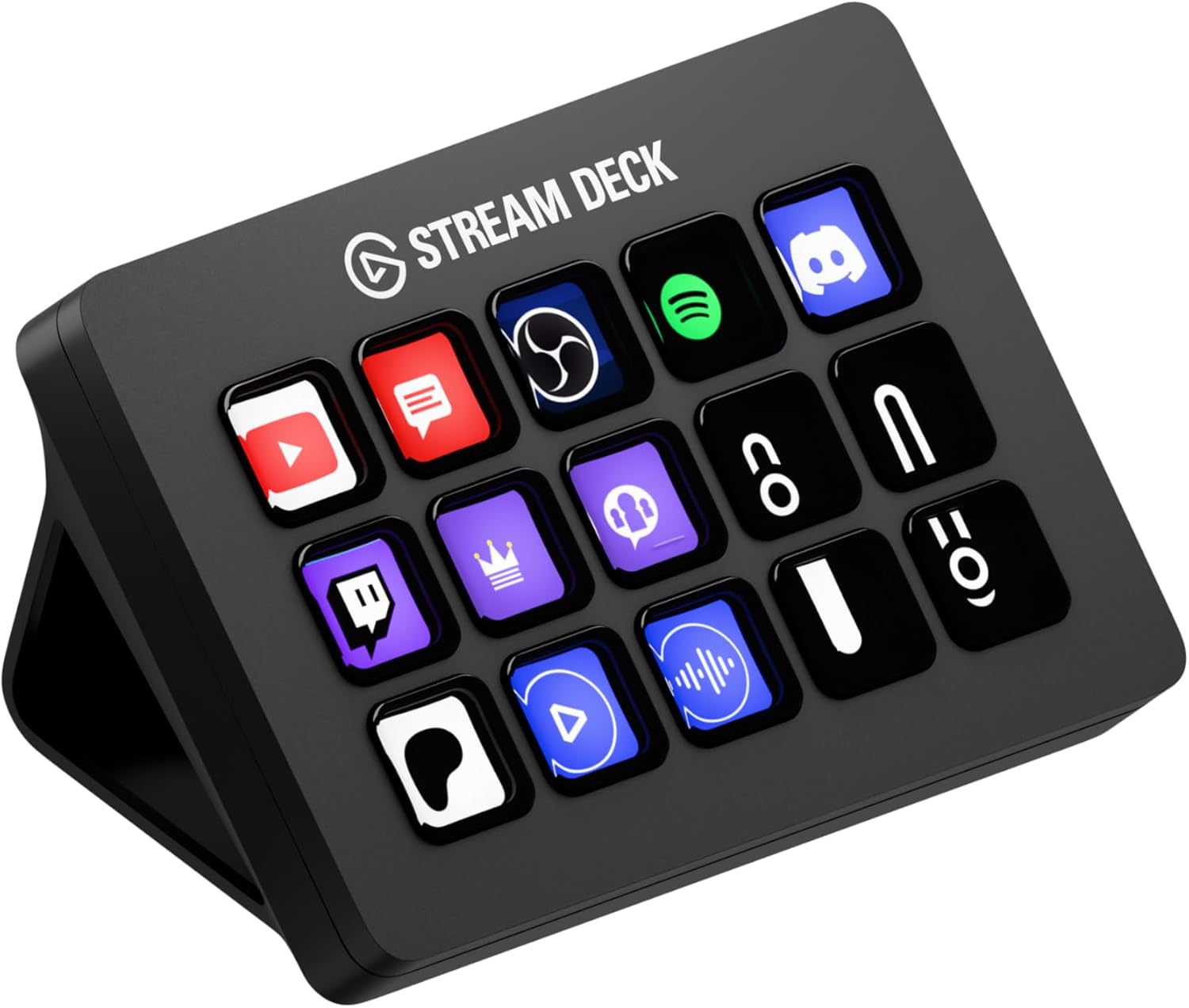 Elgato Stream Deck MK.2 – Studiocontroller, 15 macrotoetsen, start acties in apps en software zoals OBS, Twitch, YouTube en meer, werkt met Mac en pc