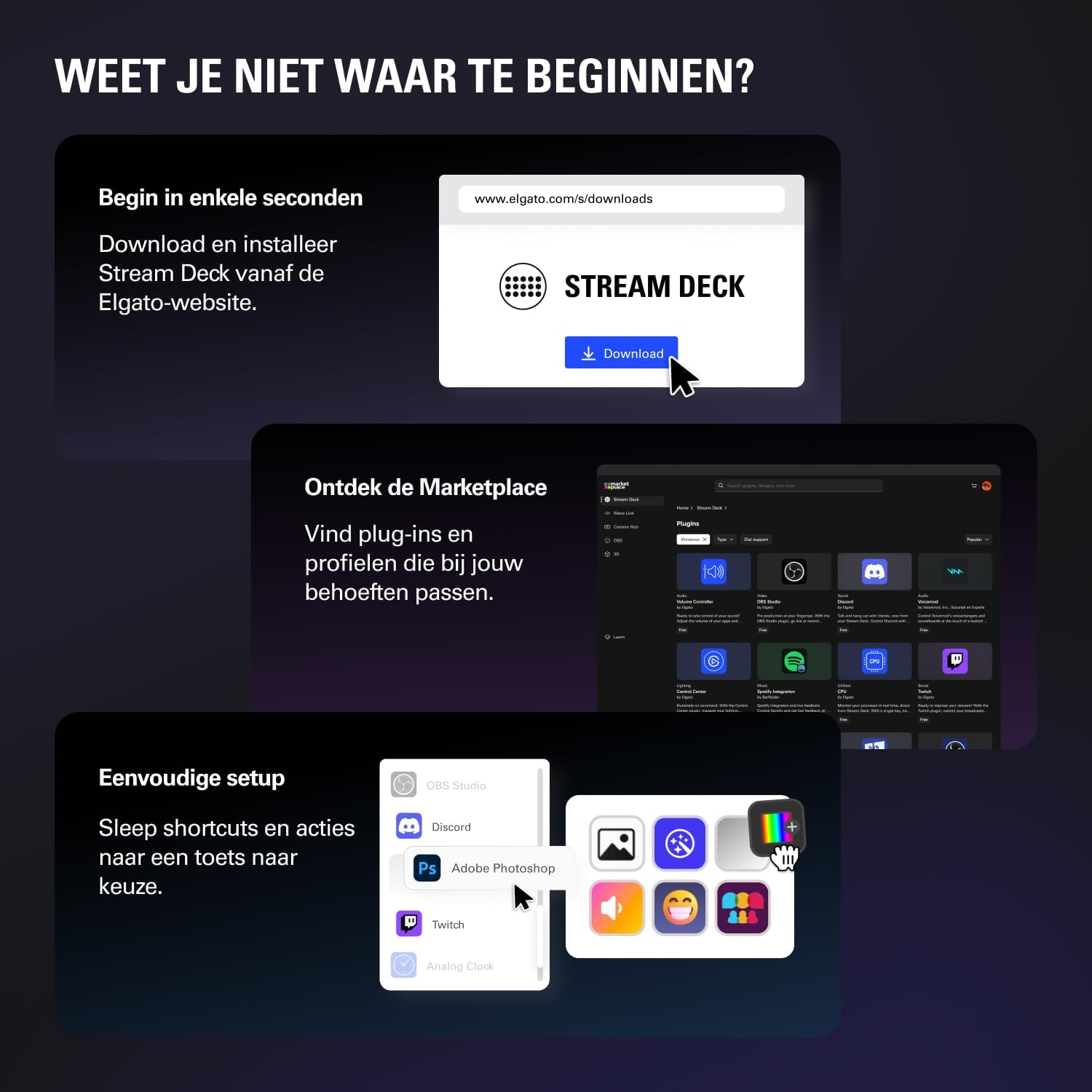 Elgato Stream Deck MK.2 – Studiocontroller, 15 macrotoetsen, start acties in apps en software zoals OBS, Twitch, YouTube en meer, werkt met Mac en pc