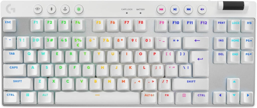 Logitech G PRO Mechanisch gamingtoetsenbord, uiterst draagbaar ontwerp zonder numpad, afneembare micro-USB-kabel, verlichte toetsen met LIGHTSYNC RGB met 16,8M kleuren, QWERTY US INTL, PC/Mac - Zwart