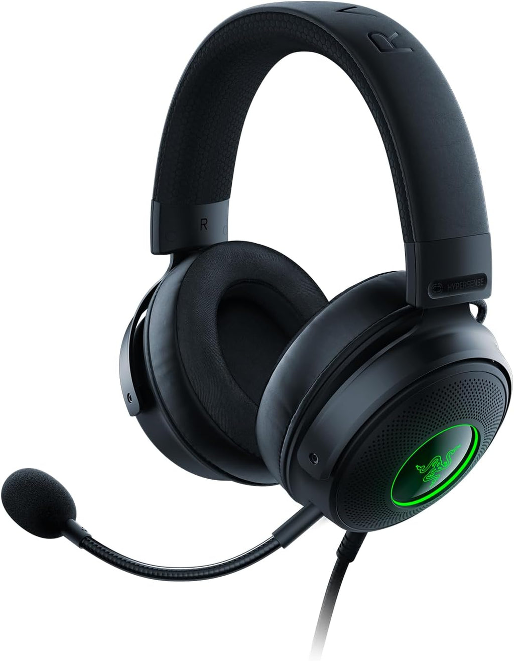 Razer Kraken V4 - Draadloze Gaming Headset (3 Modes Connectiviteit, TriForce 40mm Drivers, 9-Zone RGB Earcup Verlichting, Mix & Volume aanpassingen, THX Spatial Audio) Zwart
