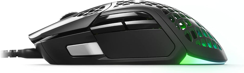 SteelSeries Aerox 3 - Geperforeerde RGB-gamingmuis - Ultralicht waterbestendig ontwerp - 8,500 DPI TrueMove Core optische sensor - Snow