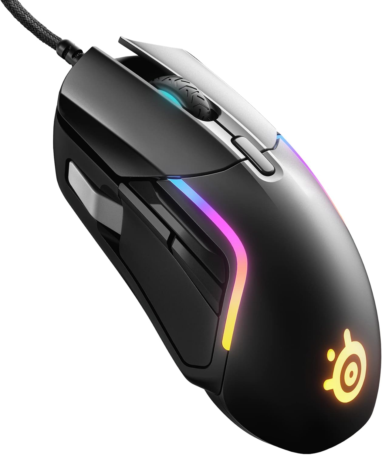SteelSeries Rival 5 — gamingmuis — FPS, MOBA, MMO, Battle Royale — 18.000 CPI TrueMove Air optische sensor — 9 programmeerbare knoppen — 85 g competitief gewicht, zwart
