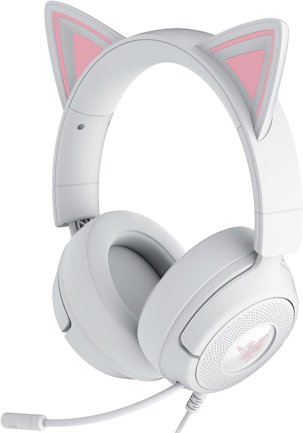 Razer Kraken Kitty V3 X - Bedrade Kitty-headset voor gaming - Iconische Kitty-oren - 270 g lichtgewicht - HyperClear cardioïde microfoon - TriForce 40 mm drivers - 3,5mm aansluiting | Wit