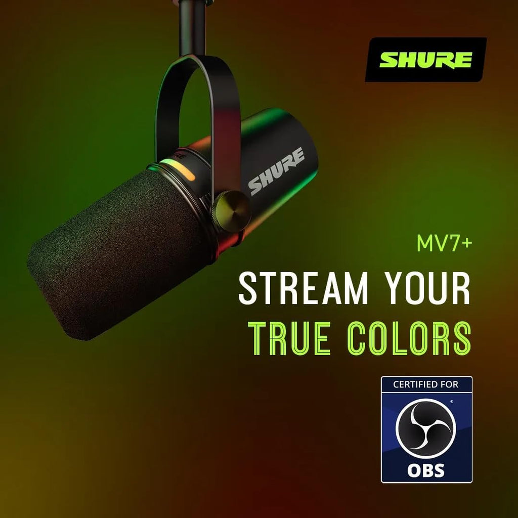 Shure MV7i Slimme Podcast Microfoon + Ingebouwde Audio Interface
